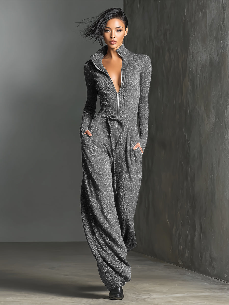 Elegante Dames Jumpsuit met Voorrits