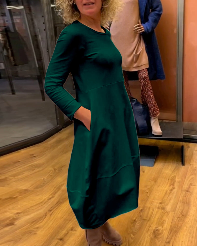 SOFIA | Elegante Midi Jurk die de Silhouette Versterkt en Je Elke Dag Zelfverzekerd Laat Voelen