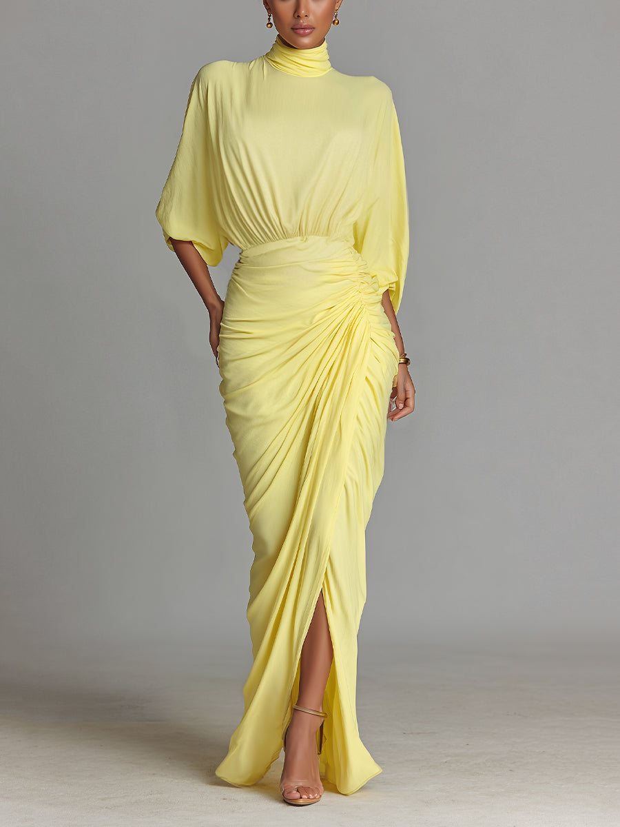 Maxi Jurk Comfortabel in Felle Gele Mix