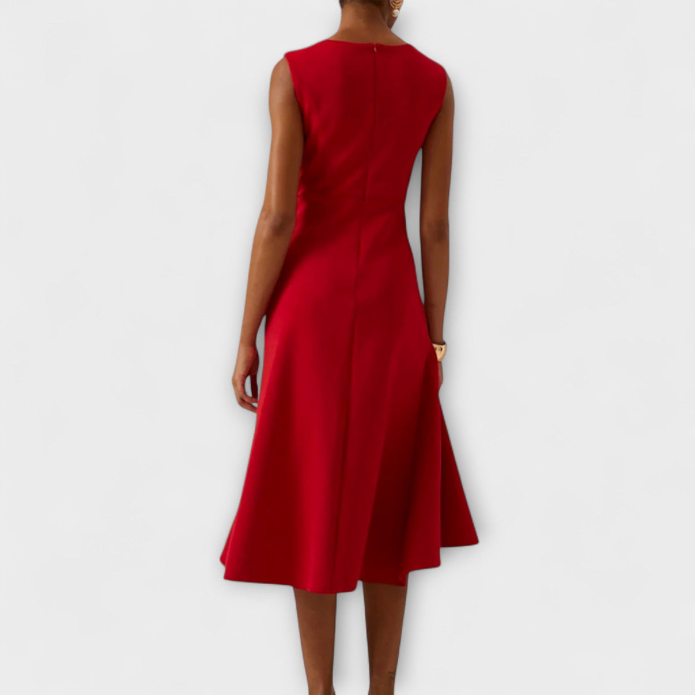 Juliette | Asymmetrische Midi Jurk met Drapering