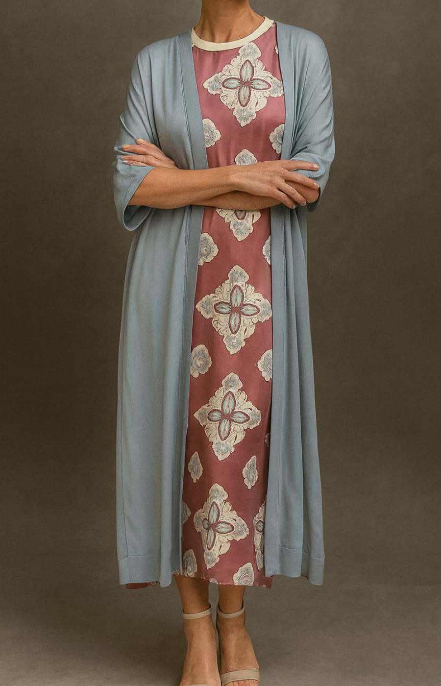 MILENA | Elegante Satijnen Jurk met Inclusief Stola en Slankmakende Lijn voor Speciale Gelegenheden