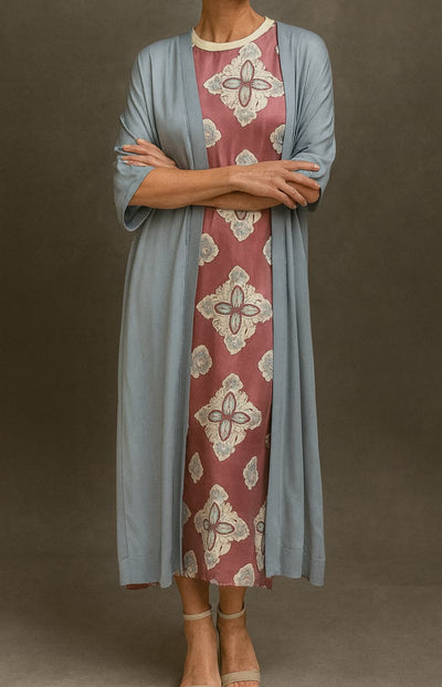 MILENA | Elegante Satijnen Jurk met Inclusief Stola en Slankmakende Lijn voor Speciale Gelegenheden