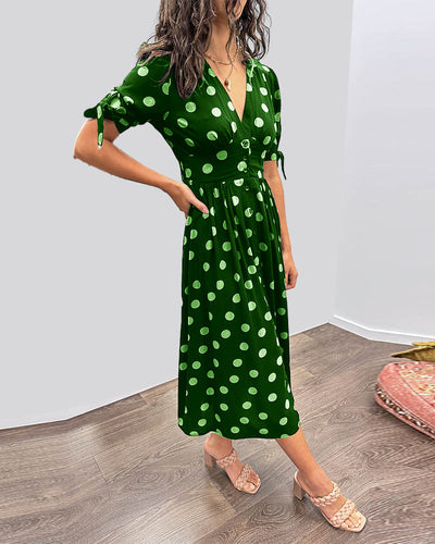 Monique™ | Elegante Jurk met Stippen