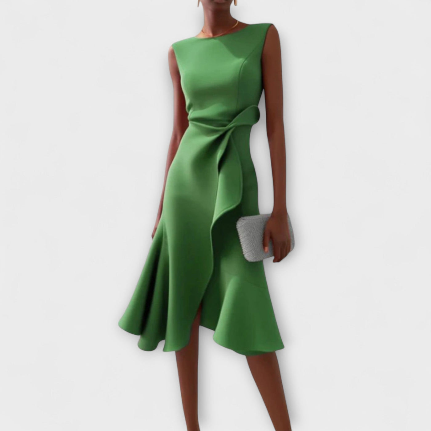 Juliette | Asymmetrische Midi Jurk met Drapering