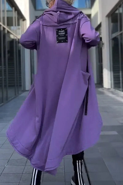 MANA™ | LANGE HOODIE MET RITSLUITING IN LICHTE EN ADEMENDE STOFFEN