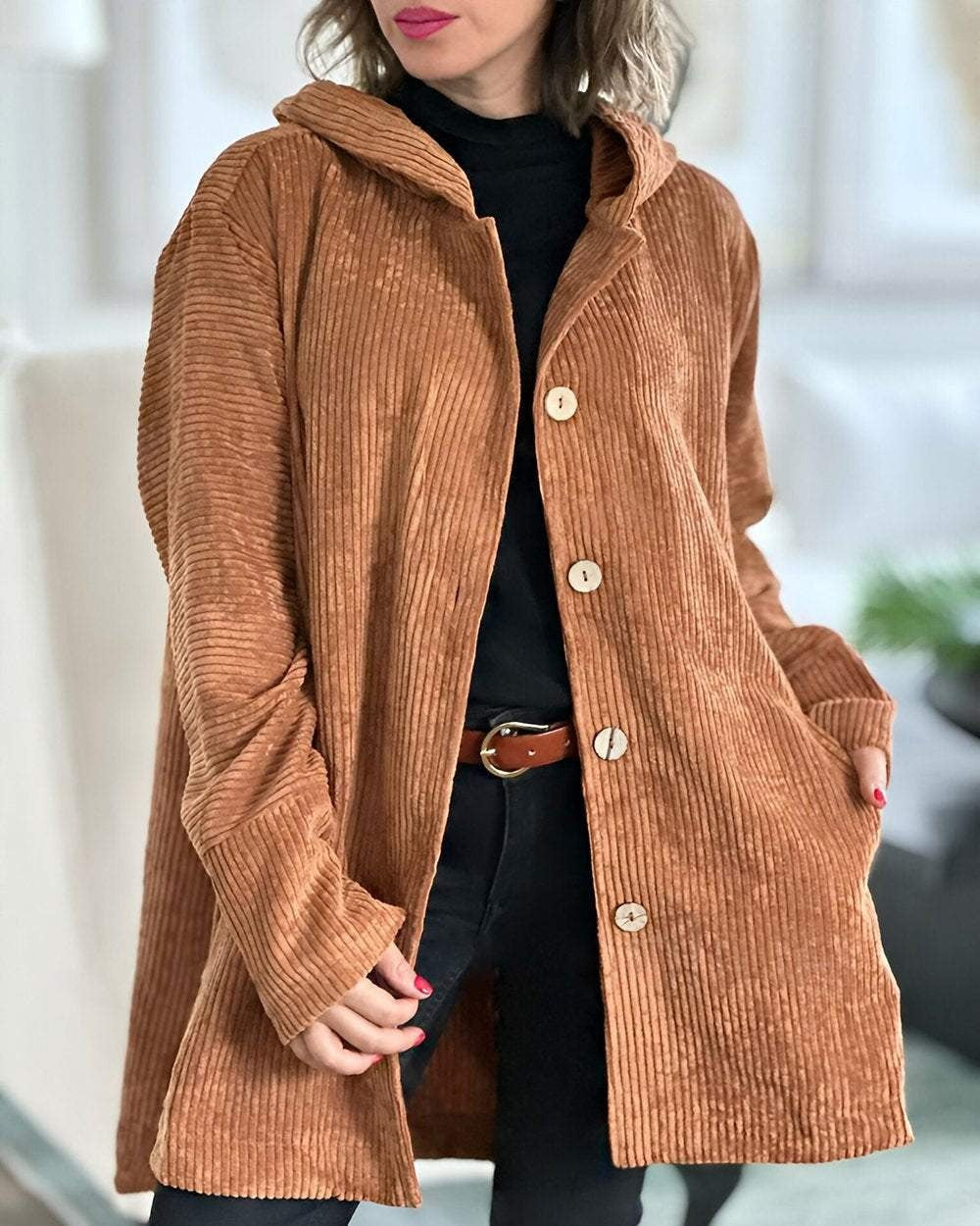 Ibby | Cozy Corduroy Hoodie Jacket