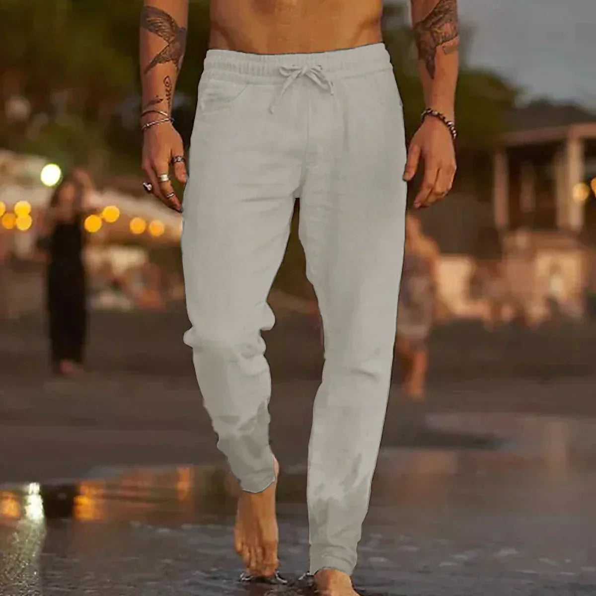 ABE®  | LINNEN STRANDBROEK