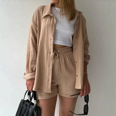 Adélie | 2-delig katoenen shirt en shortset