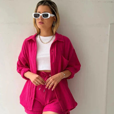 Adélie | 2-delig katoenen shirt en shortset