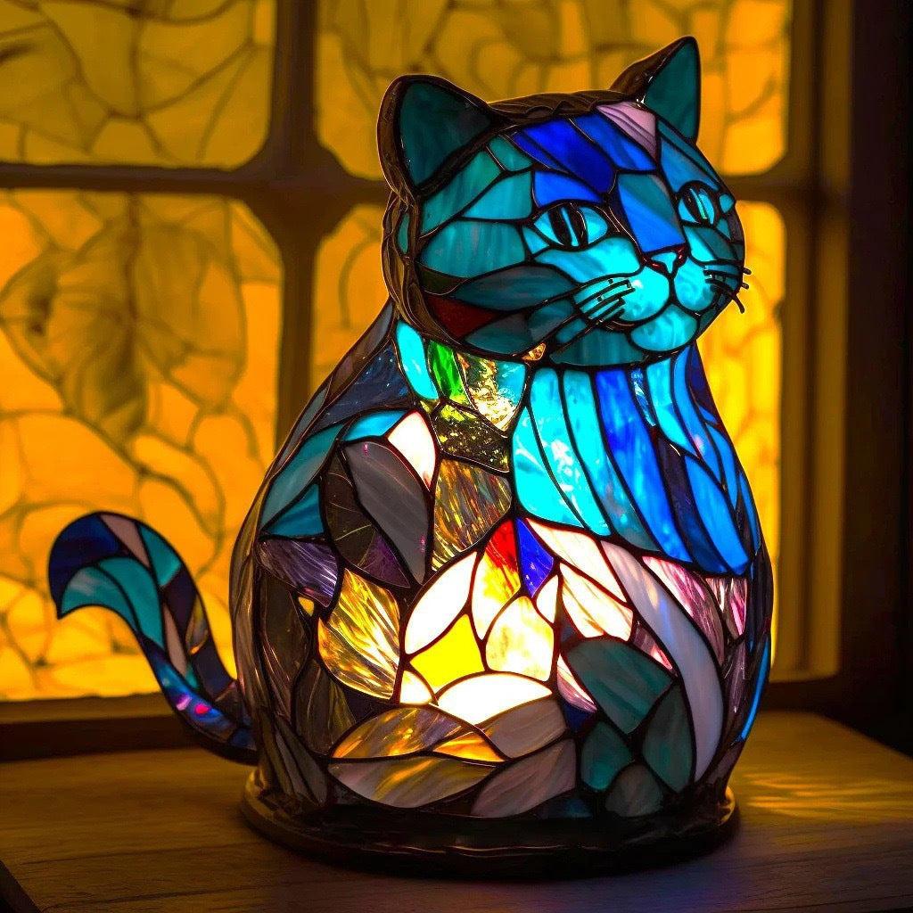 Nala – Magische lamp voor katten van gekleurd glas