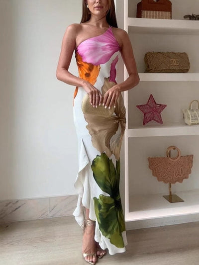 Camille | Tijdloze Elegantie in een One-Shoulderjurk