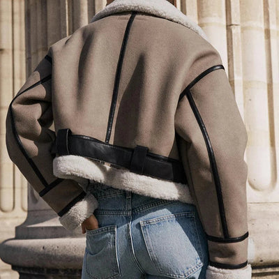 MP | Veelzijdige kaki leren jas