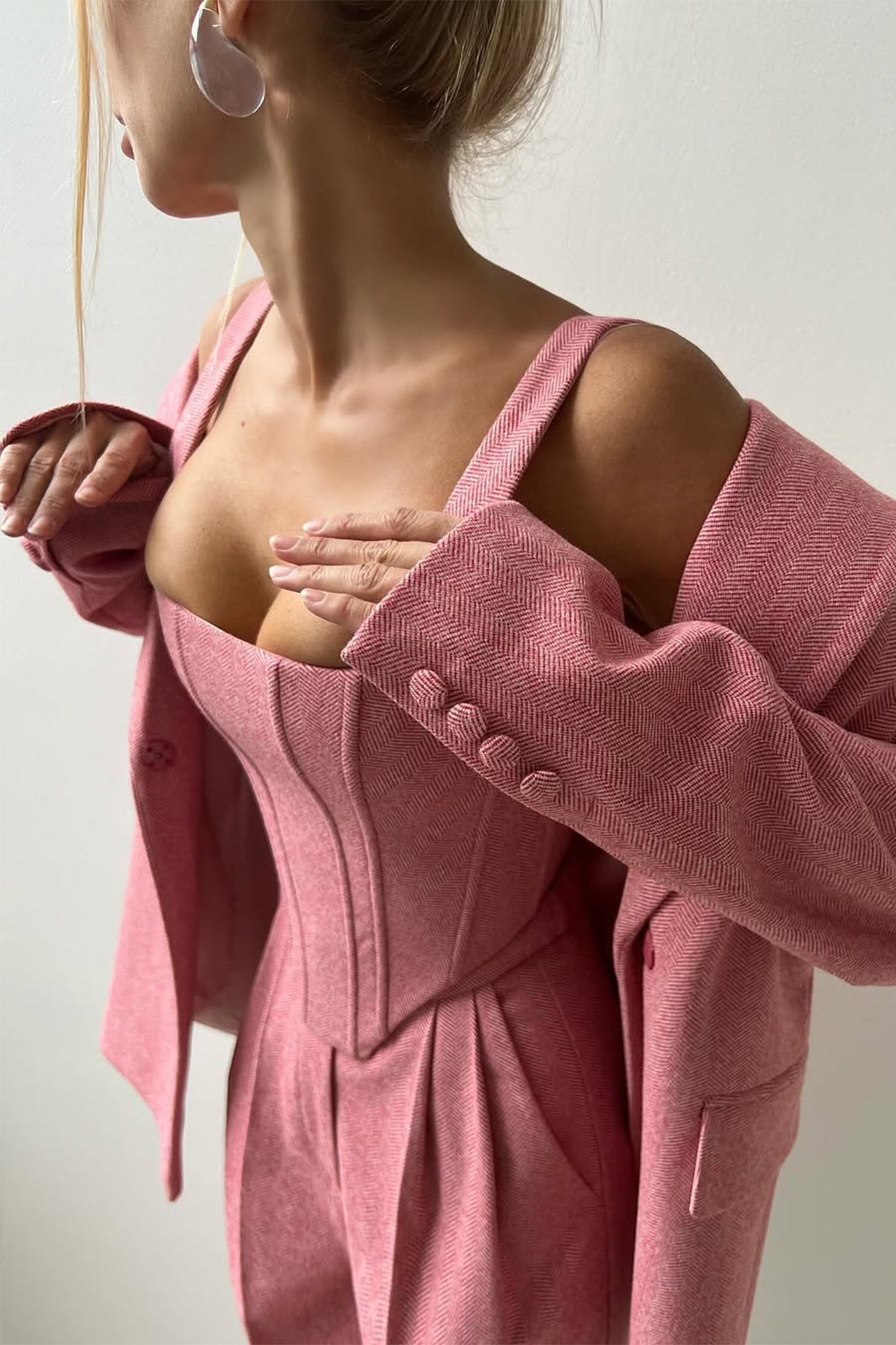 Dolce | Driedelig set met double-breasted blazer