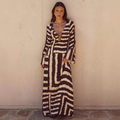 NOMI™ - Lange jurk – Zachte elegantie die je laat stralen