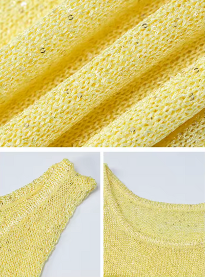 NOMI™ - Lange jurk met glinsterende pailletten en een aansluitende pasvorm