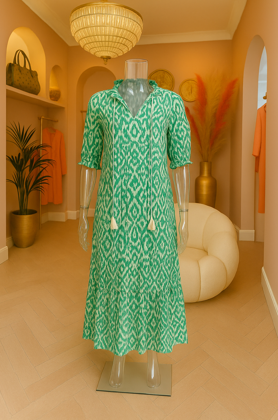 Nomi™- Zomer Boho Vintage Jurk met V-hals