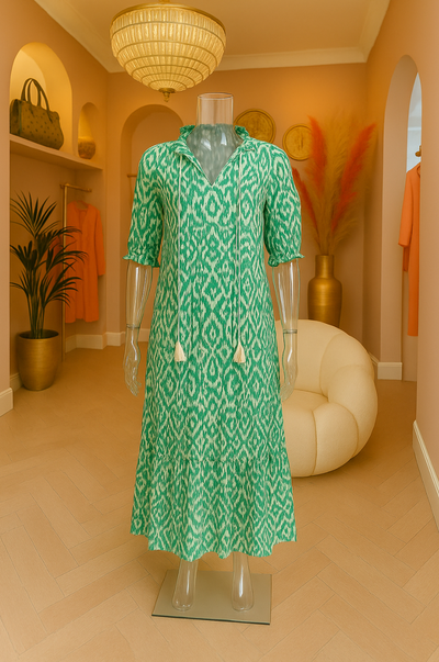 Nomi™- Zomer Boho Vintage Jurk met V-hals