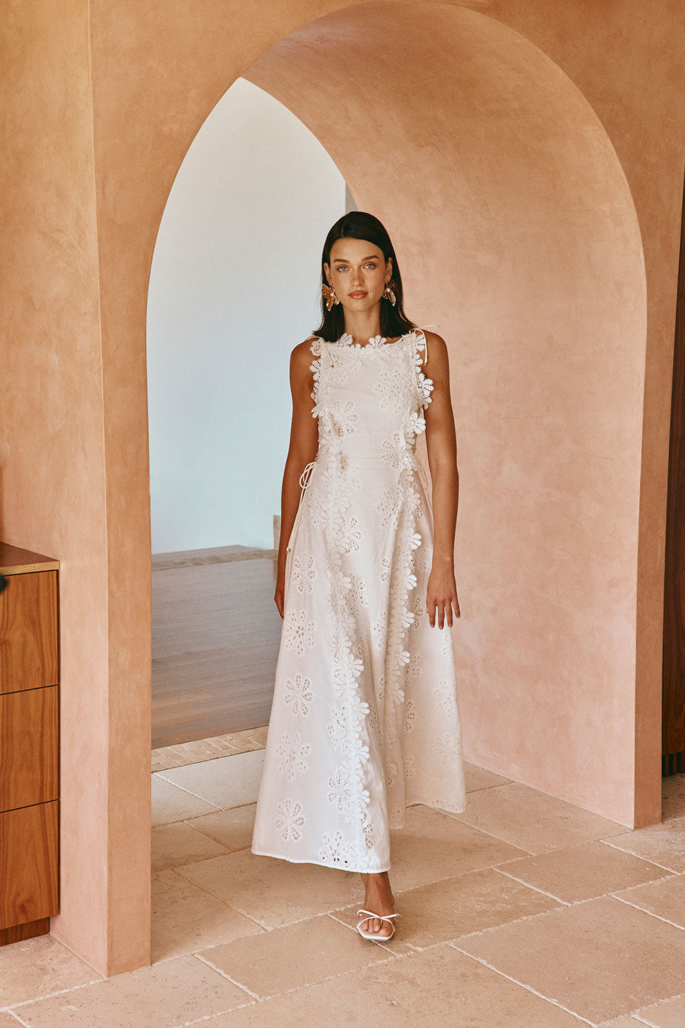 NOMI™ | Maxijurk met Borduursel – Romantisch Wit voor de Zomer en Ceremonies