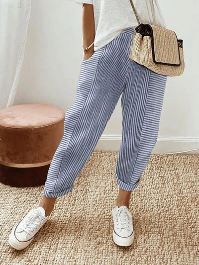 LORA™ | GESTREEPTE BROEK