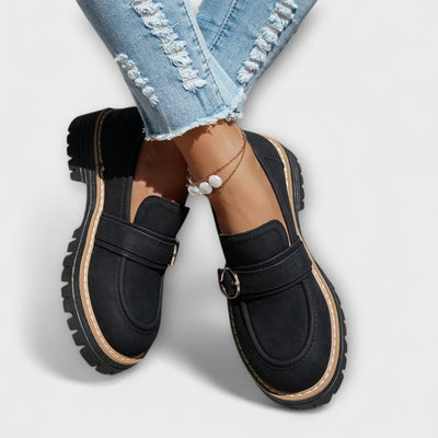 Lora – Casual Mocassins met Ronde Neus
