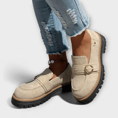 Lora – Casual Mocassins met Ronde Neus