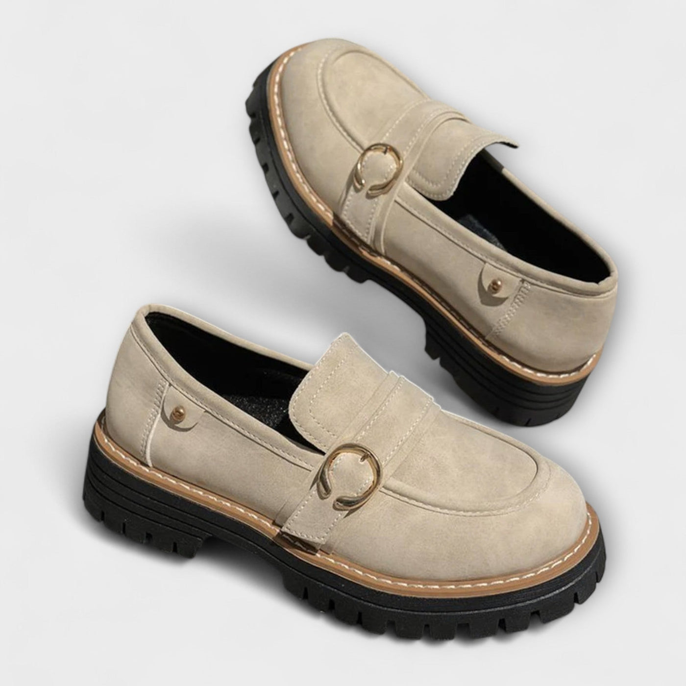 Lora – Casual Mocassins met Ronde Neus