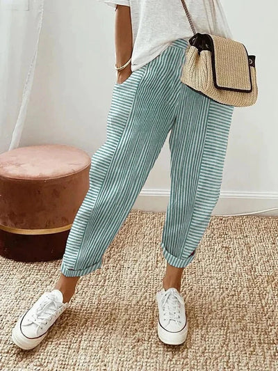 LORA™ | GESTREEPTE BROEK
