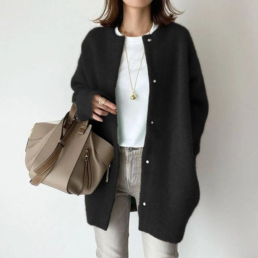 Vanna™ | LUXE BREI JAS MET KNOPEN