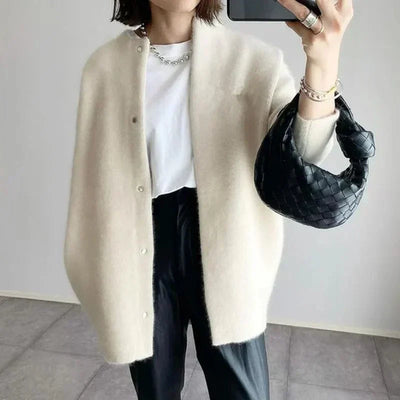 Vanna™ | LUXE BREI JAS MET KNOPEN