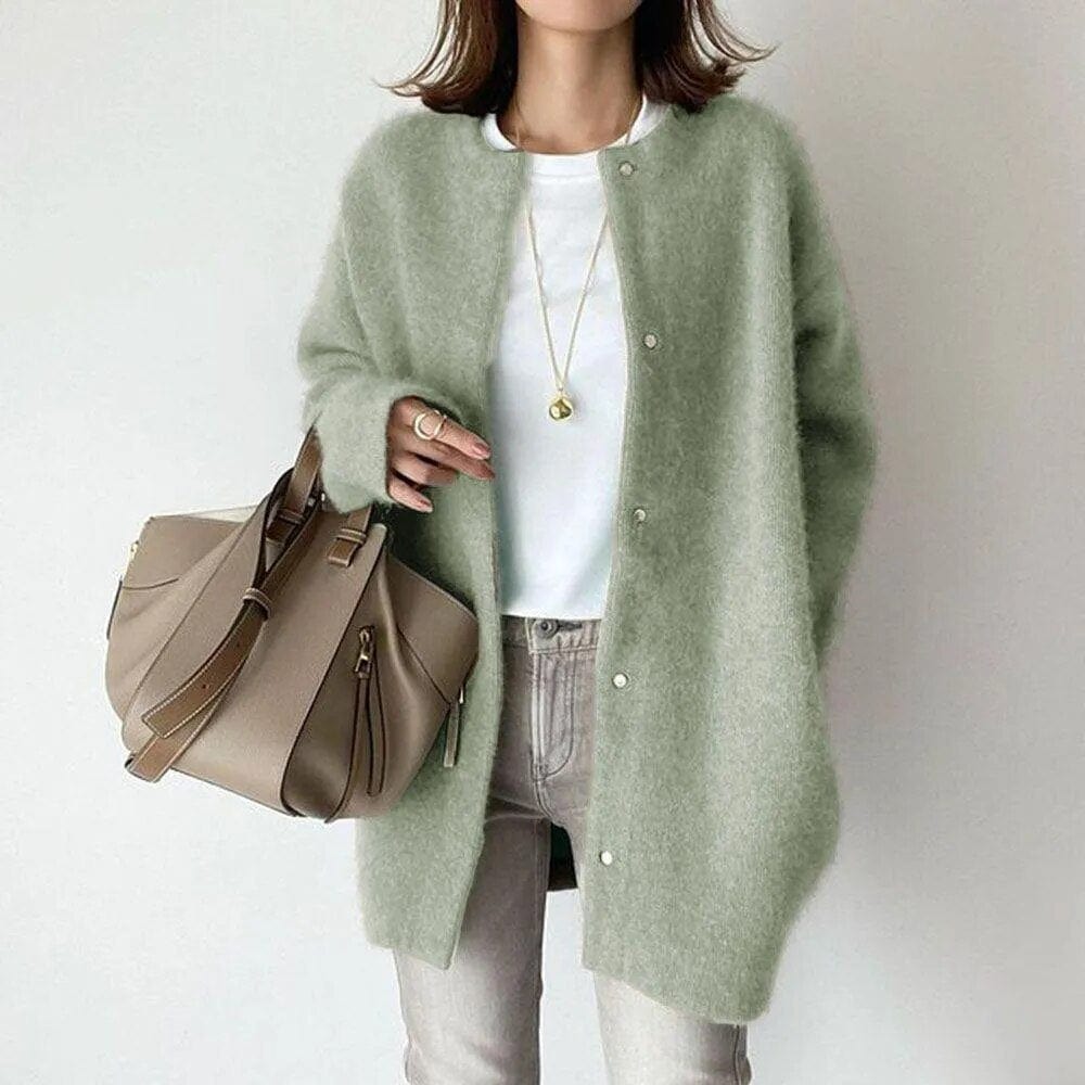 Vanna™ | LUXE BREI JAS MET KNOPEN