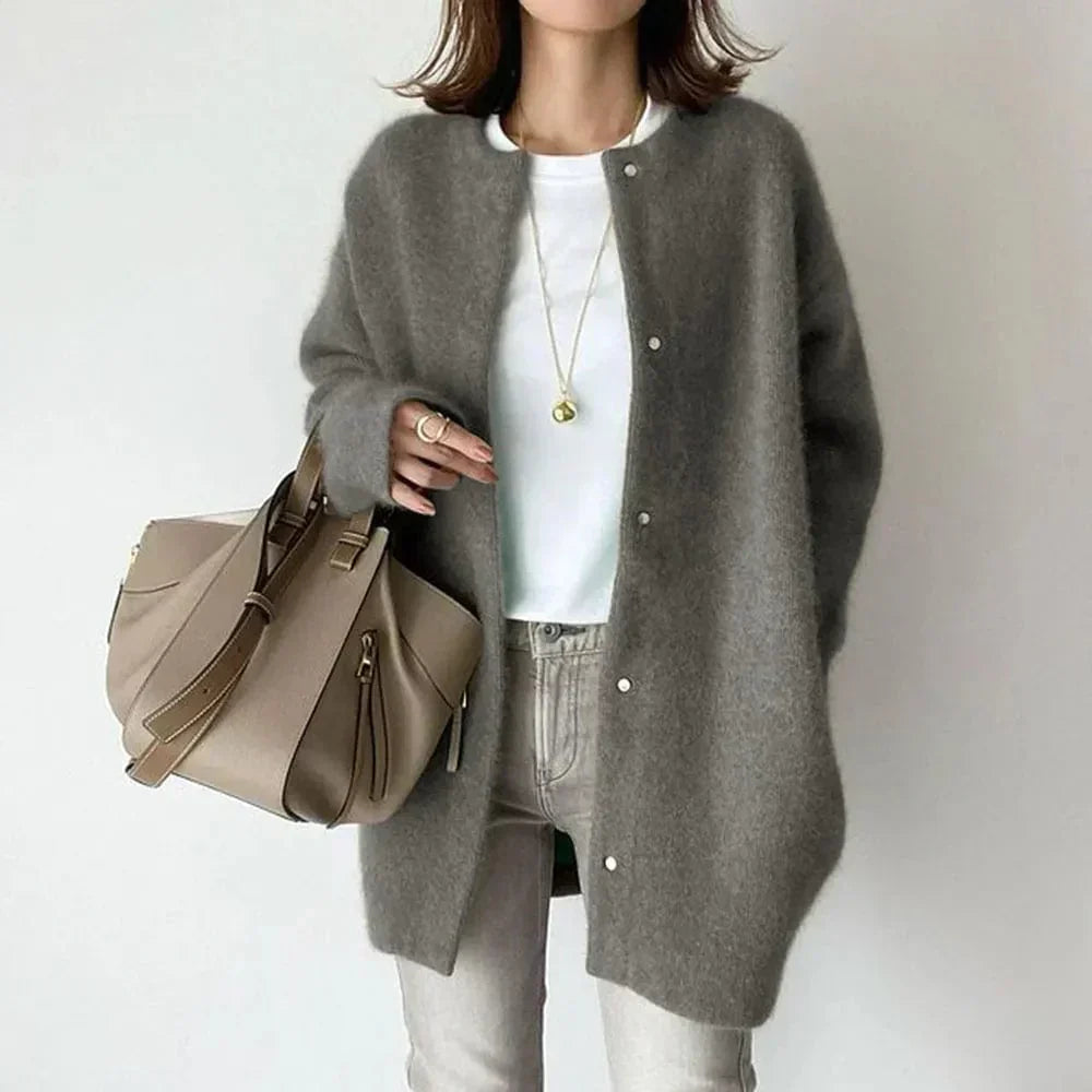 Vanna™ | LUXE BREI JAS MET KNOPEN