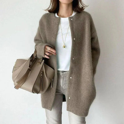Vanna™ | LUXE BREI JAS MET KNOPEN