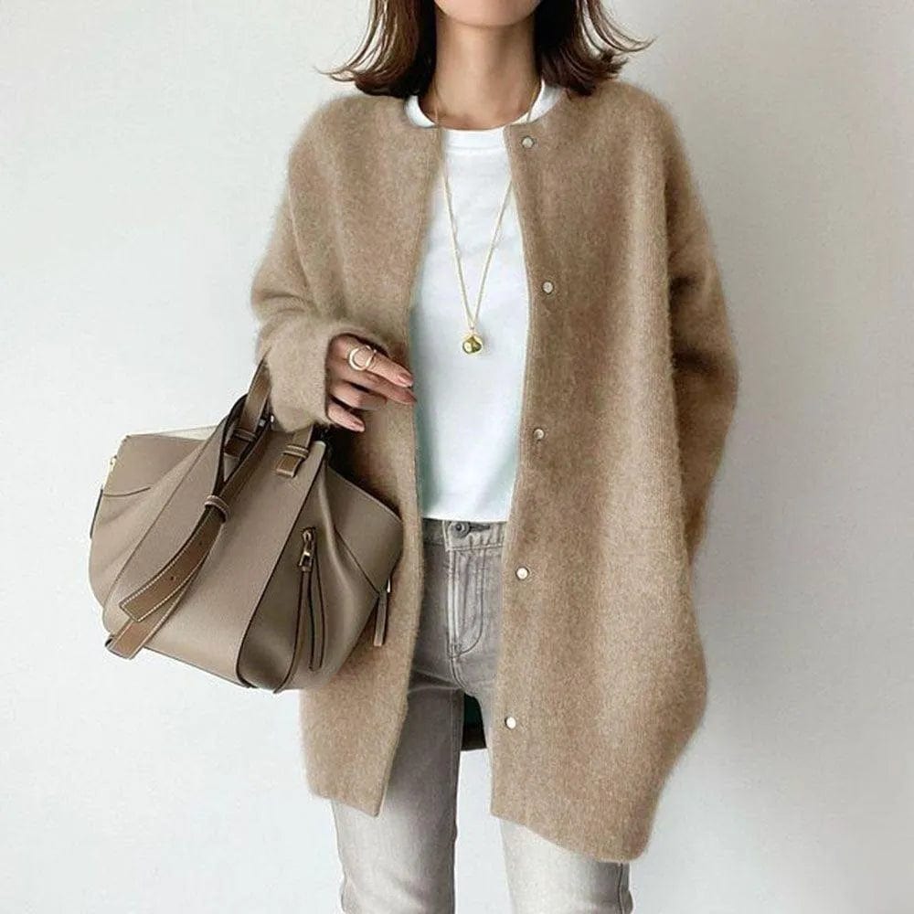 Vanna™ | LUXE BREI JAS MET KNOPEN