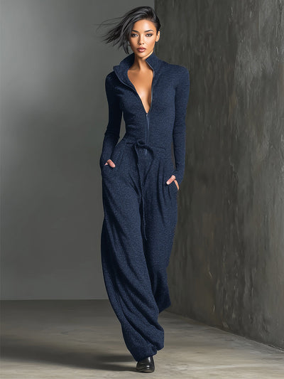 Elegante Dames Jumpsuit met Voorrits