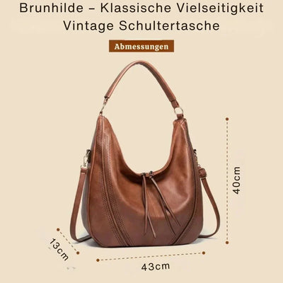 Brunhilde – Klassieke Veelzijdigheid Vintage Schoudertas