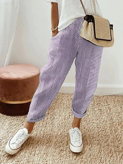 LORA™ | GESTREEPTE BROEK