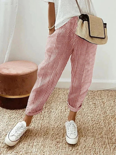 LORA™ | GESTREEPTE BROEK