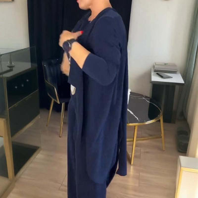GABRIELLA | 3-delig Set met Lange Cardigan, Comfortabel Elegante en Veelzijdige Stijl voor Alle Gelegenheden