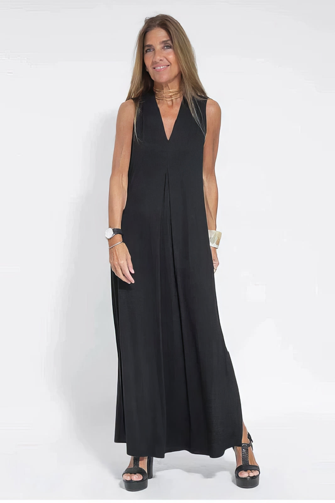 ANNE | Elegante lange jurk + bijpassend cardigan CADEAU