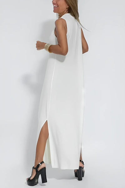 ANNE | Elegante lange jurk + bijpassend cardigan CADEAU
