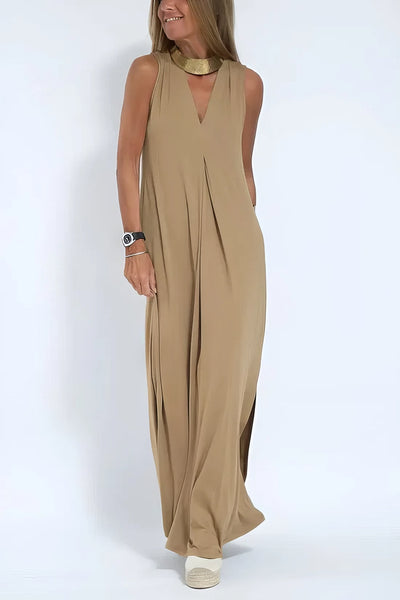 ANNE | Elegante lange jurk + bijpassend cardigan CADEAU