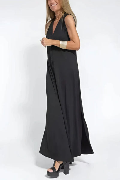 ANNE | Elegante lange jurk + bijpassend cardigan CADEAU