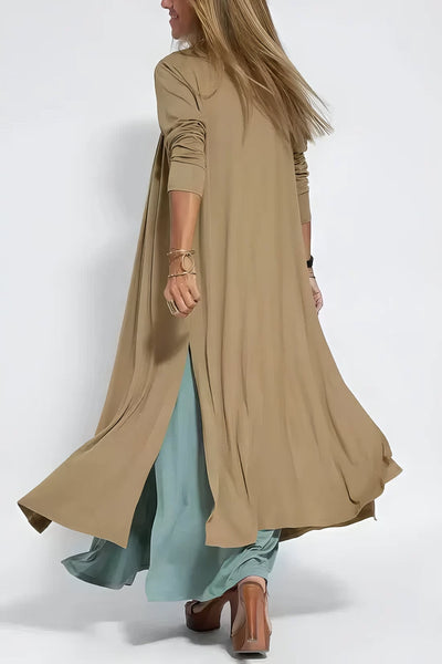 ANNE | Elegante lange jurk + bijpassend cardigan CADEAU